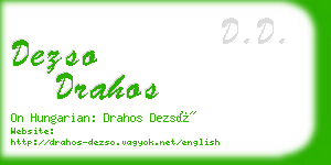 dezso drahos business card